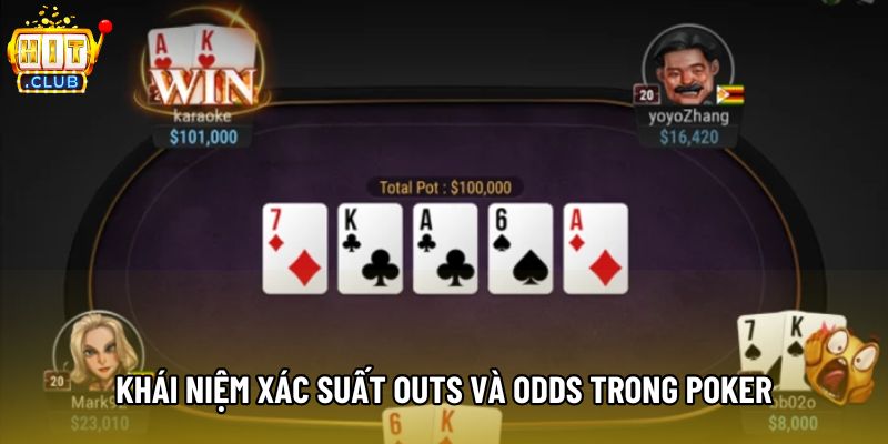 Khái niệm xác suất outs và odds trong poker